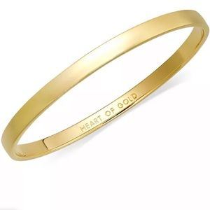Kate Spade 12k Gold-Plated Heart of Gold Idiom Bangle Bracelet
